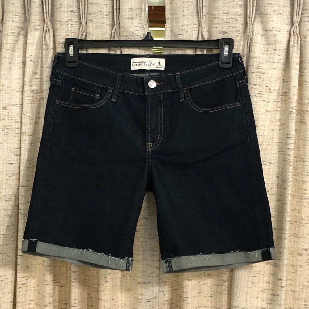 Abercrombie & Fitch Boyshort Denim Shorts